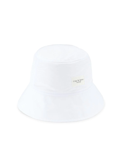 Rag & Bone Addison Logo Bucket Hat In Antique White