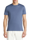 Ralph Lauren Cotton Crewneck T-shirt In Vintage Indigo