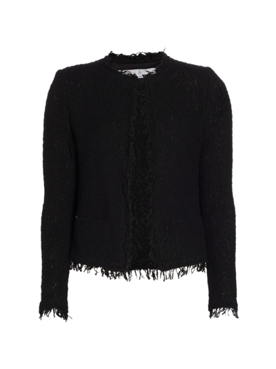 Iro Shavani Open-front Boucle Jacket In Black