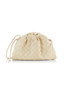 Bottega Veneta Mini The Pouch Leather Clutch In Kiwi Gold