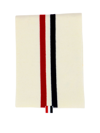 THOM BROWNE THOM BROWNE MEN'S WHITE OTHER MATERIALS SCARF,MKS095AY1018100 UNI