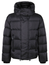 Dsquared2 Nylon Down Jacket With Logo Patch In Black
