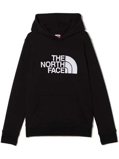 The North Face Teen Logo-print Hoodie In Tnf Black