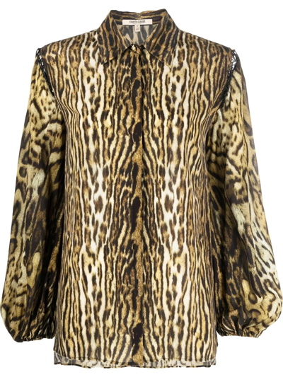 Roberto Cavalli Leopard-print Blouse In Neutrals