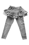 Joe-ella Kid's Skirted Leggings In Grey