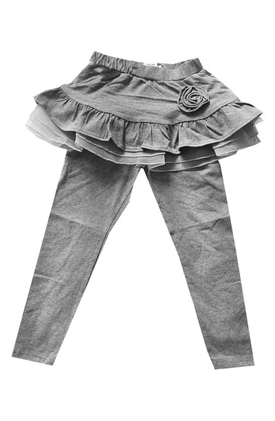 Joe-ella Kid's Skirted Leggings In Grey