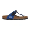 Birkenstock 'gizeh Tech' Birkenctock X Ader Error Flat Thong Sandals In Ultra Blue