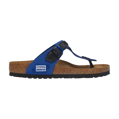 Birkenstock 'gizeh Tech' Birkenctock X Ader Error Flat Thong Sandals In Ultra Blue