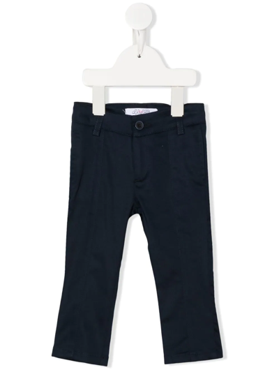 Cesare Paciotti 4us Babies' Mid-rise Slim-fit Chinos In Blue