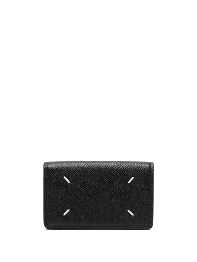 Maison Margiela Stitch-detail Leather Wallet In Multi-colored
