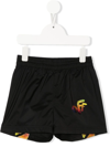 OFF-WHITE GRAPHIC-PRINT SWIM TRUNKS