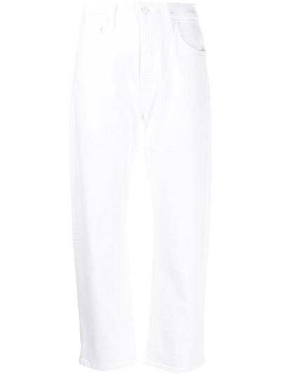 Mother The Ditcher Cropped Jeans In White