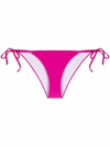 DSQUARED2 D-SQUARED2 WOMANS PINK NYLON BIKINI BOTTOMS WITH ICON PRINT