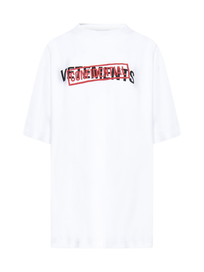 Vetements T-shirt In White