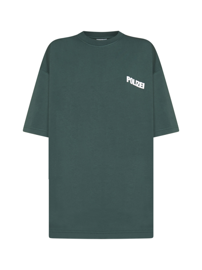 Vetements Polizei Cotton T-shirt In Green