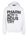 Pharmacy Industry Man White Hoodie With Deconstructed Logo