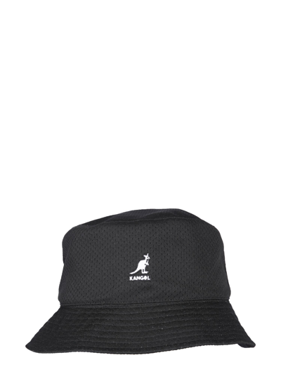 Kangol Logo Patch Bucket Hat In Nero