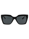 Versace Greca Chain Square Acetate Sunglasses In Gb1/87 Black Dark Grey