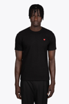 Comme Des Garçons Play Small Heart Patch T-shirt Black Cotton T-shirt With Small Heart Patch In Nero