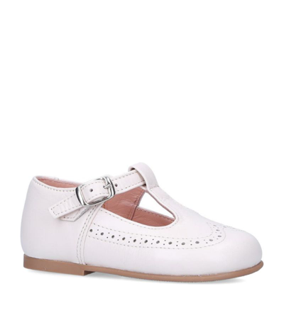 Papouelli Leather Mallory Mary Janes In White