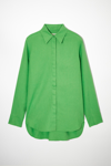 Cos Regular-fit Linen Shirt In Green