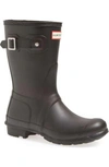 Hunter Original Short Waterproof Rain Boot In Black Matte