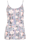 AMIR SLAMA GRAPHIC HEART-PRINT TANK TOP