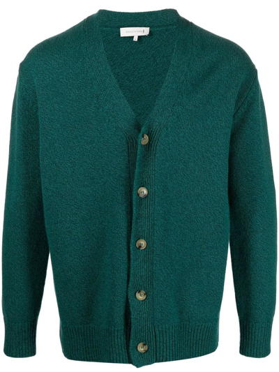 Mackintosh Stockholm V-neck Cardigan In Green