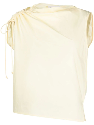 Tory Burch Tie-fastening Blouse In Yellow