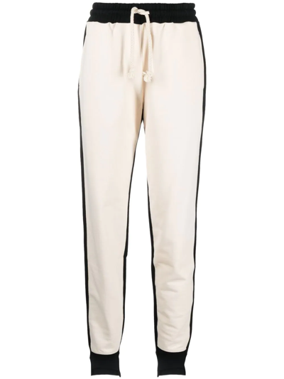 Jw Anderson Colour-block Tapered Track Trousers In White