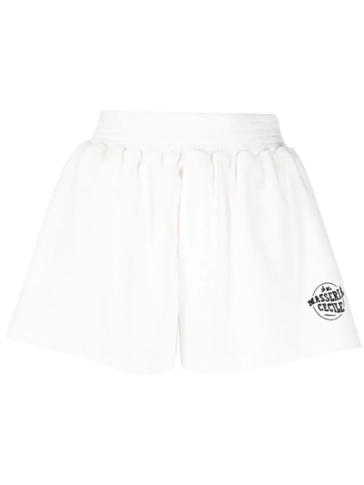 Etre Cecile Terry-cloth Track Shorts In White