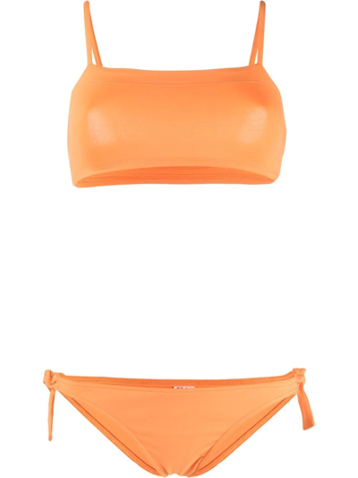 Eres Tie-fastened Two-piece Bikini In Orange