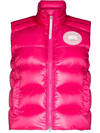 Canada Goose Cypress Branded-patch Shell-down Gilet In Pink