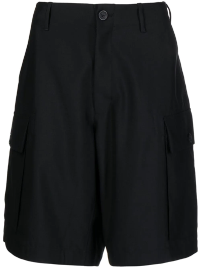Bape Black *a Bathing Ape® Knee-length Cargo Shorts In Black