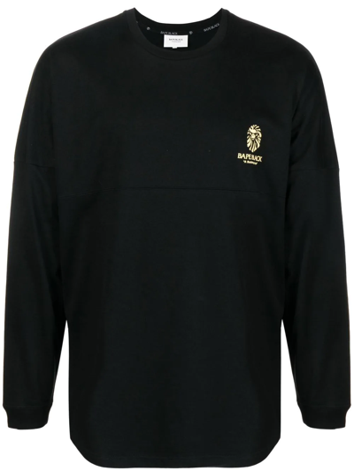 Bape Black *a Bathing Ape® Logo-print Long-sleeve T-shirt In Black