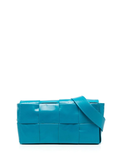 Bottega Veneta Intrecciato Leather Belt Bag In Blue