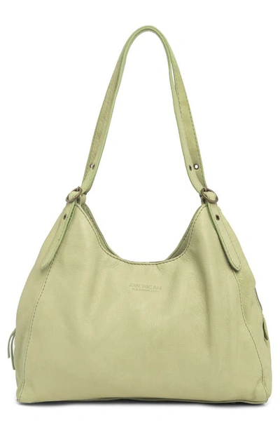 American Leather Co. Shoulder Handbag In Pottery Green