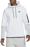 Nike Sportswear Tech Fleece Hoodie In Grey/ Light Grey/ Black