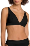 Wolford Beauty Cotton Cheeky Bikini In Jet Black