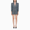 SAINT LAURENT BLUE DENIM SINGLE-BREASTED BLAZER DRESS