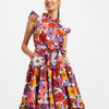 La Doublej Women's Short And Sassy Floral Cotton Dress In Zinnie