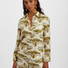 La Doublej Boy Palm Tree-print Silk Shirt In Palme
