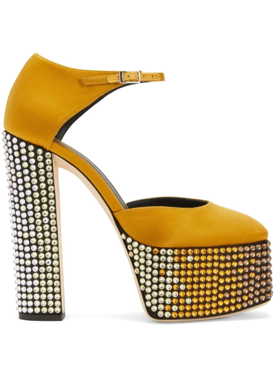 Giuseppe Zanotti Bebe Strass In Yellow