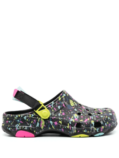 Crocs All Terrain Terrazzo Paint-splatter Clogs In Black | ModeSens