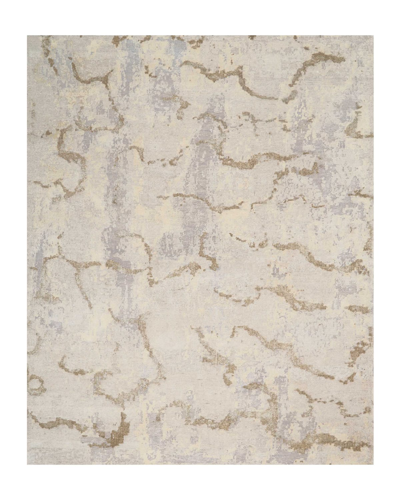 Nourcouture Tranquilite Hand-knotted Rug, 9' X 10' In Tan/gold