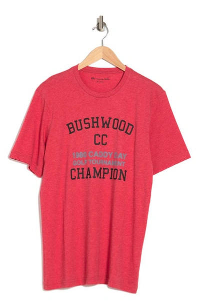 Travismathew Travis Mathew Caddy Day Graphic T-shirt In Heather Red/ Black