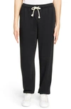 Acne Studios Face Patch Cotton Fleece Sweatpants In Black