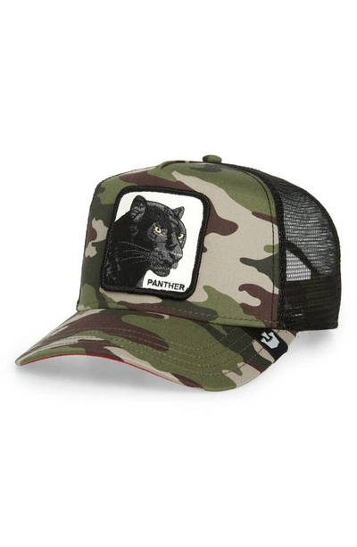 Goorin Bros The Panther Trucker Hat W/patch In Camo