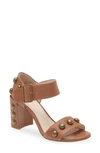 Cecelia New York Gail Stud Sandal In Cognac