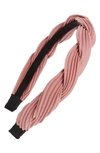 Natasha Twisted Headband In Salmon